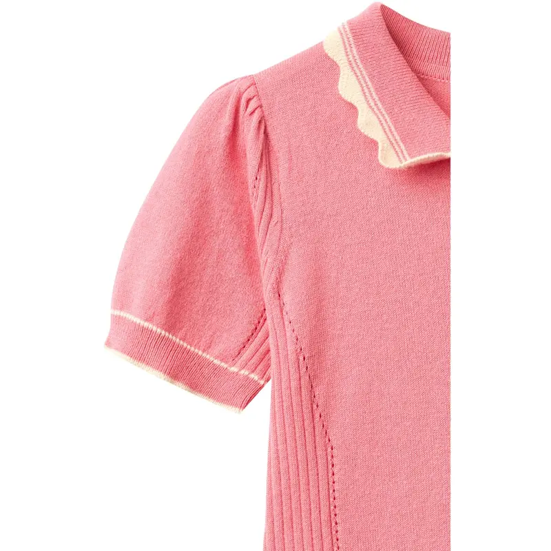 Copenhagen Colors Pink Comb. Strikket Peplum Kjole 7