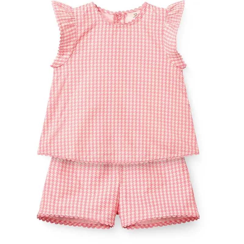 Copenhagen Colors Pink Houndstooth Mini Houndstooth Deco Sæt 1