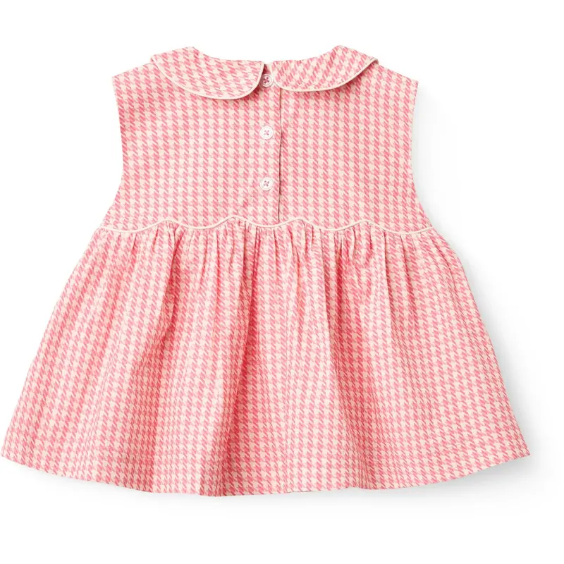 Copenhagen Colors Pink Houndstooth Mini Houndstooth Ss Bluse W. Krave 3