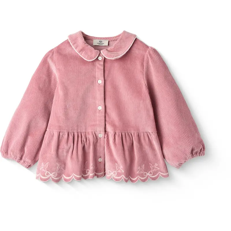Copenhagen Colors Rose Comb Corduroy Bluse W. Emb. 1