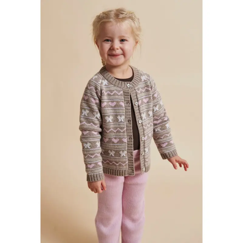 Copenhagen Colors Sand Comb. Cashmere Pattern Cardigan 2