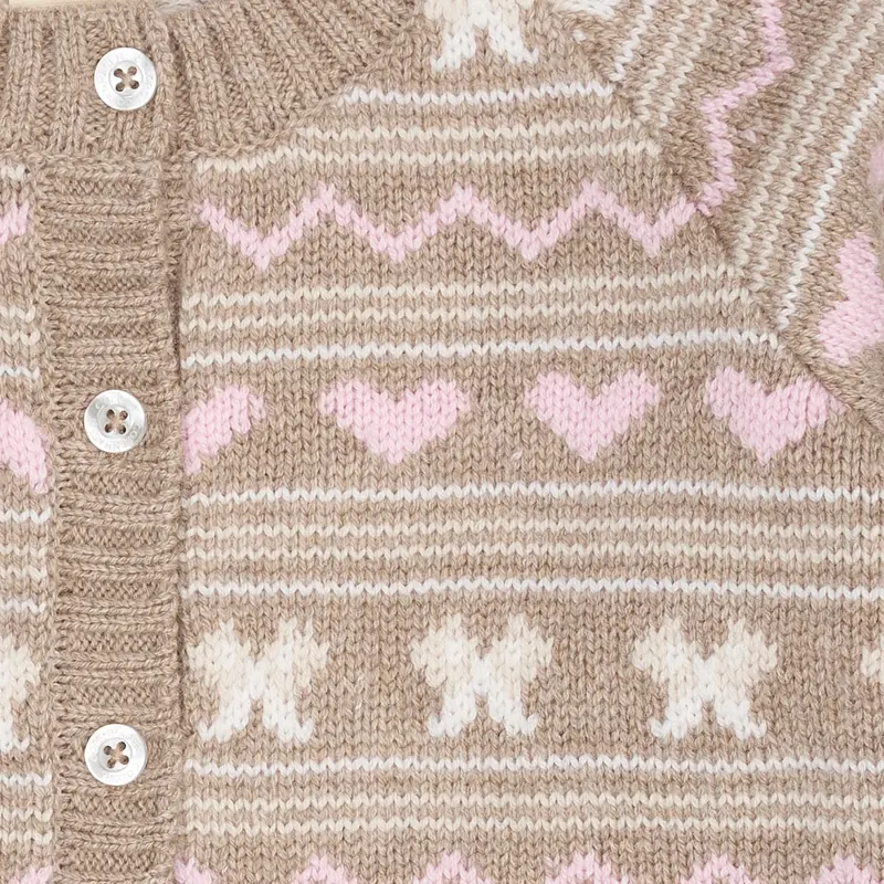 Copenhagen Colors Sand Comb. Cashmere Pattern Cardigan 3