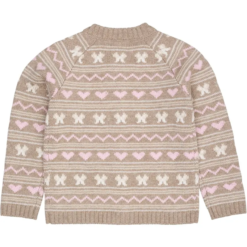 Copenhagen Colors Sand Comb. Cashmere Pattern Cardigan 4