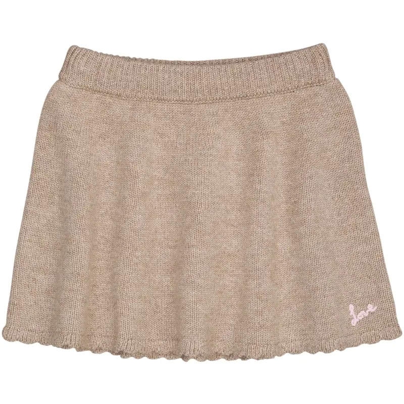 Copenhagen Colors Sand Mel Cashmere Nederdel W. Emb. 1