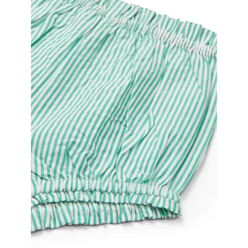 Copenhagen Colors Sharp Green W Cream Stripe Seersucker Baby Sæt 5