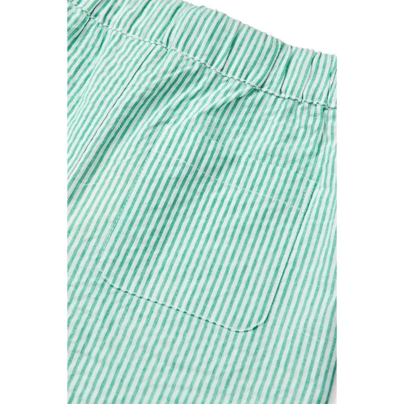 Copenhagen Colors Sharp Green W Cream Stripe Seersucker Bukser 2