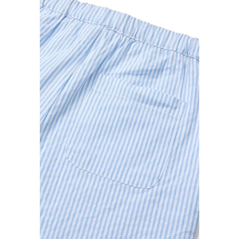 Copenhagen Colors Sky Blue W Cream Stripe Seersucker Bukser 4