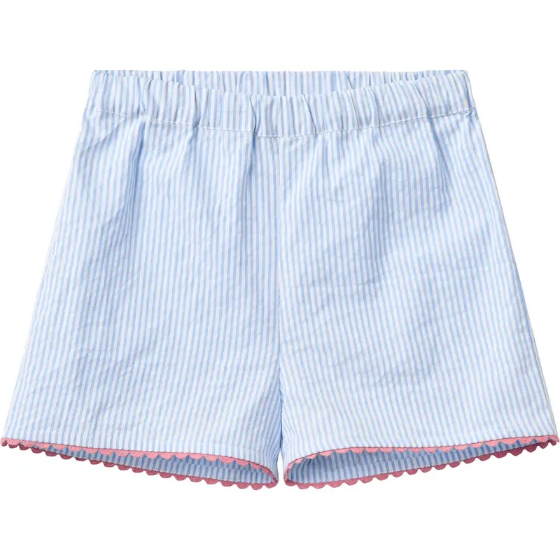 Copenhagen Colors Sky Blue W Cream Stripe Seersucker Deco Sæt 8
