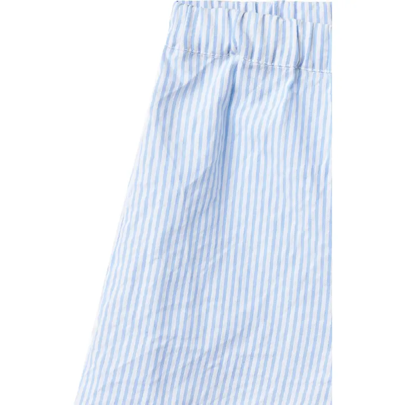 Copenhagen Colors Sky Blue W Cream Stripe Seersucker Deco Sæt 9