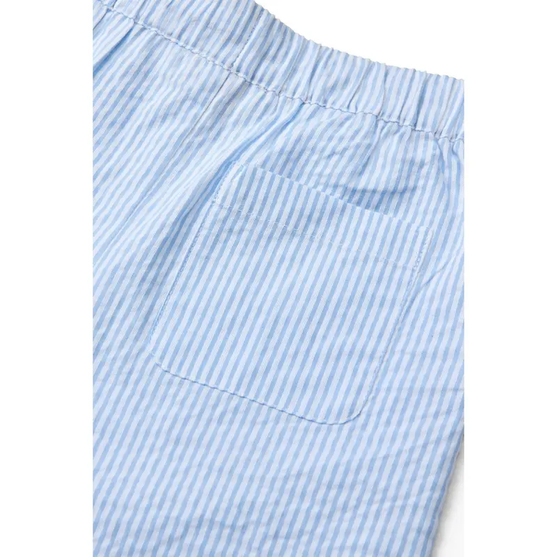 Copenhagen Colors Sky Blue W Cream Stripe Seersucker Pajama Bukser 2