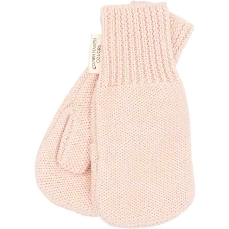 Copenhagen Colors Soft Pink Merino Uld Strikkede Vanter 1