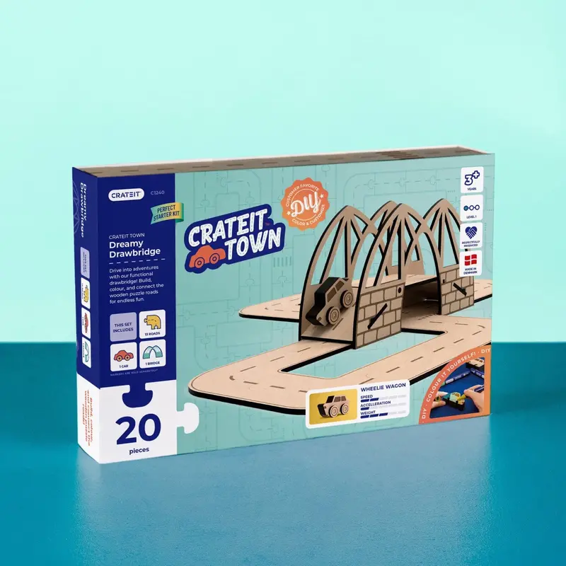 Crateit Town Wooden Legetøj Dreamy Drawbridge 1