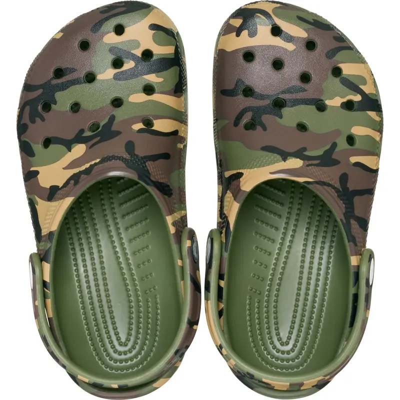 Crocs Army Green/Multi Classic Camouflage Clog 6