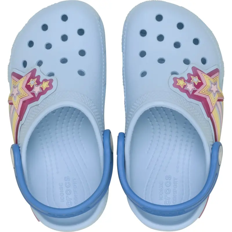 Crocs Blue Frost Classic Star Lights Clog 5