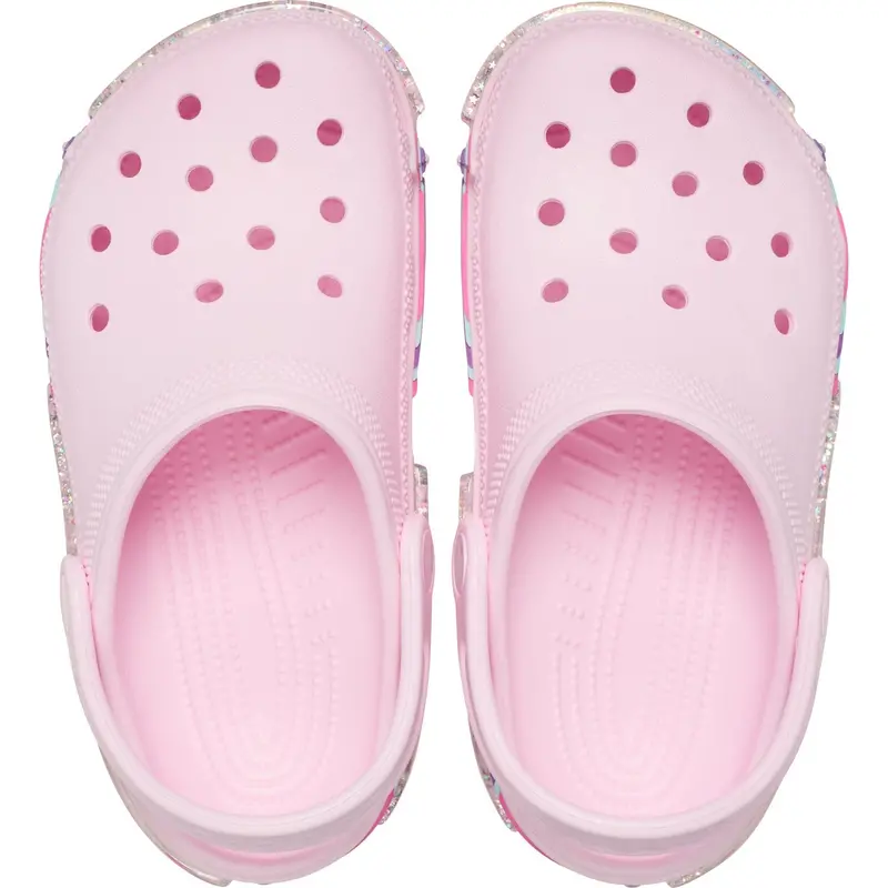 Crocs Pink Milk Classic Star Sprinkel Shaker Clog 6