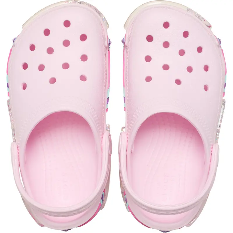 Crocs Pink Milk Classic Star Sprinkel Shaker Clog 6