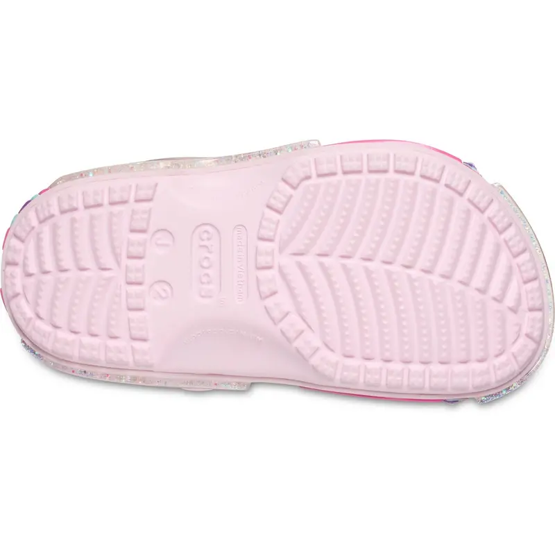 Crocs Pink Milk Classic Star Sprinkel Shaker Clog 7