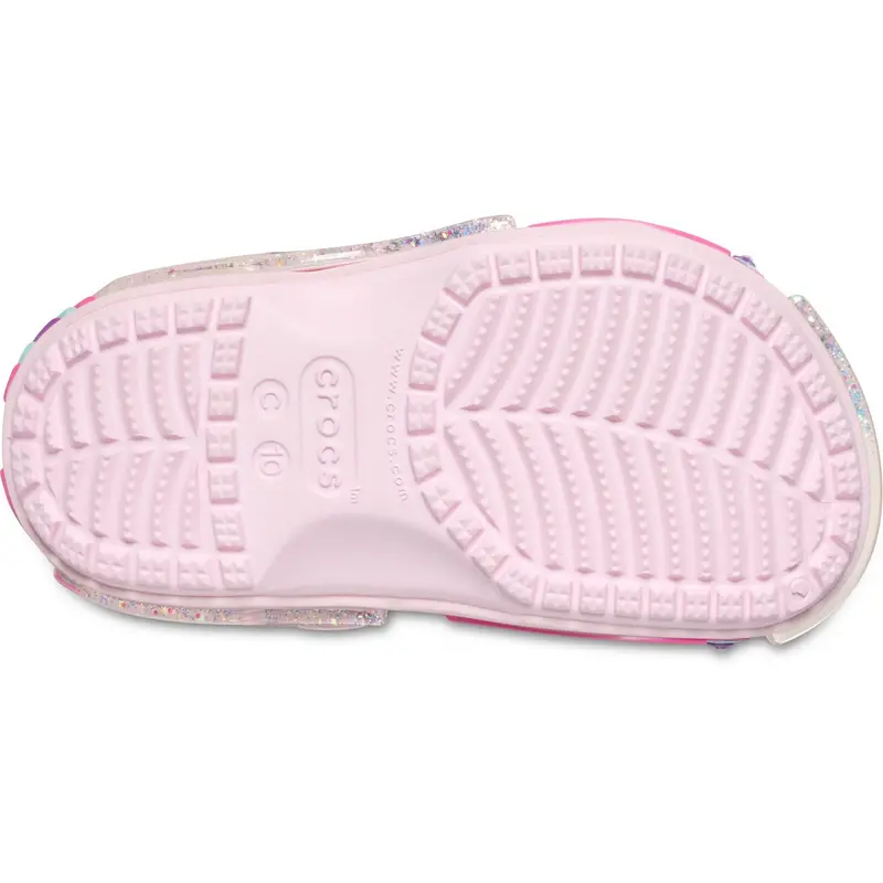 Crocs Pink Milk Classic Star Sprinkel Shaker Clog 7