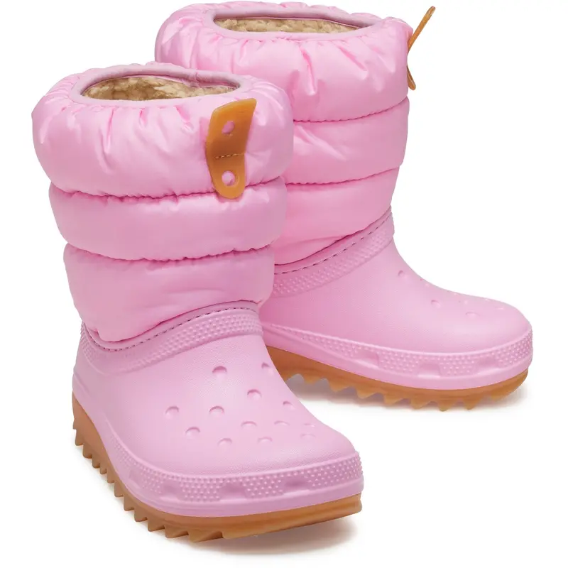 Crocs Pink Tweed/Gum Classic Neo Puff Støvle 1