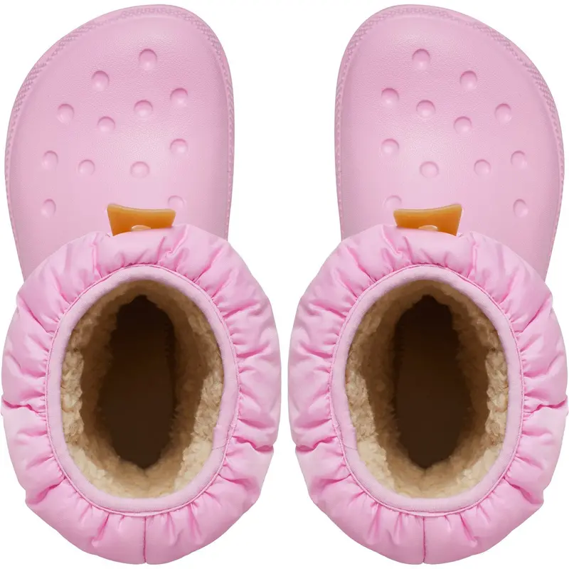 Crocs Pink Tweed/Gum Classic Neo Puff Støvle 6