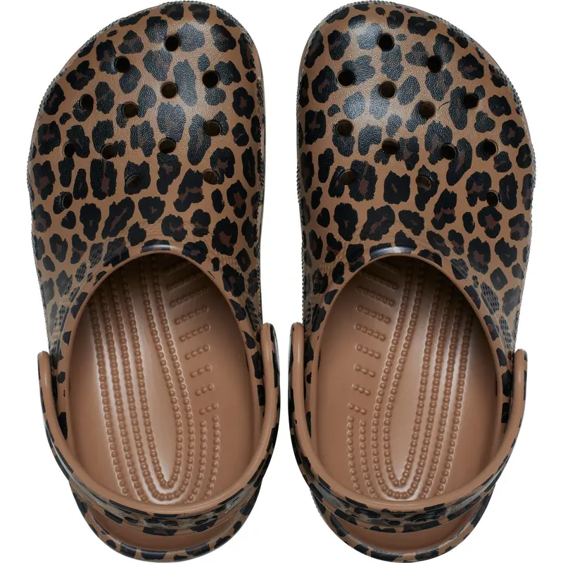Crocs Sepia/Leopard Classic Animal Clog 6