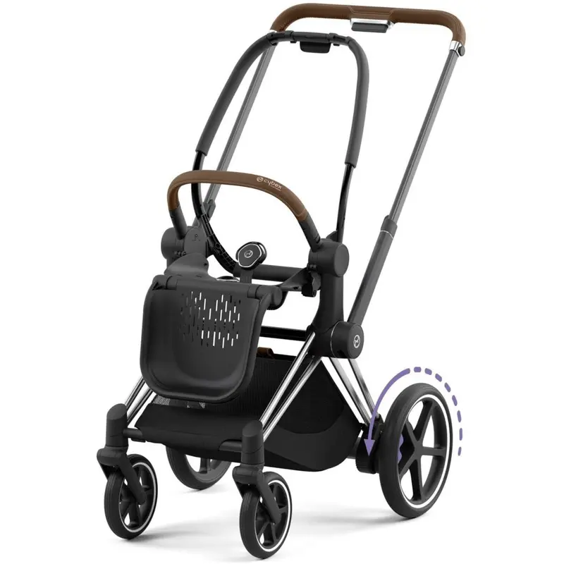 Cybex Chrome Brown E-Priam Stel Inkl. Hård Sædedel 1