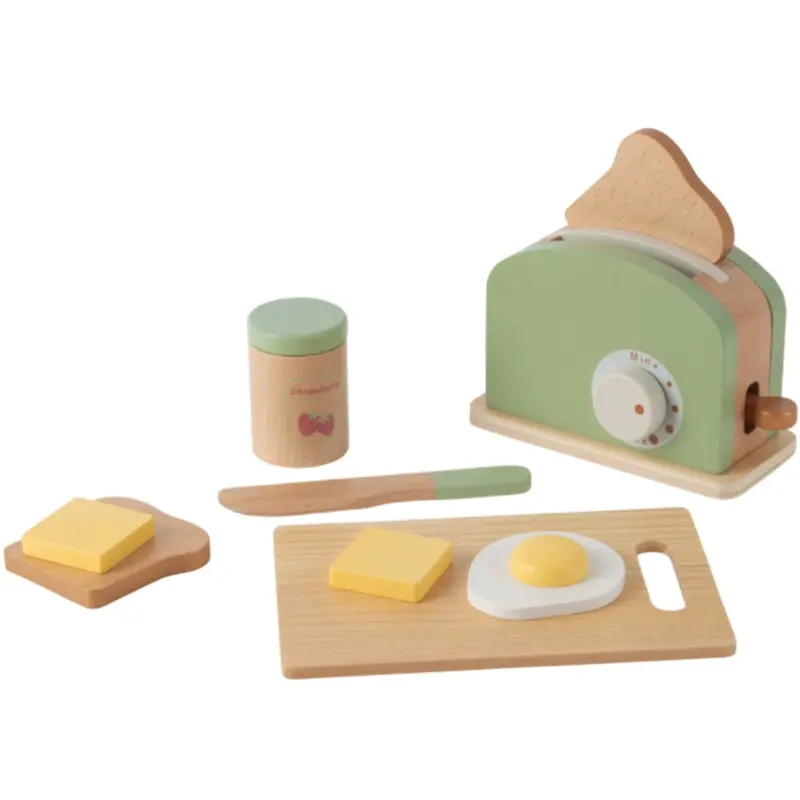 Dantoy Toaster-Sæt Træ I Gaveæske 9 Dele 1