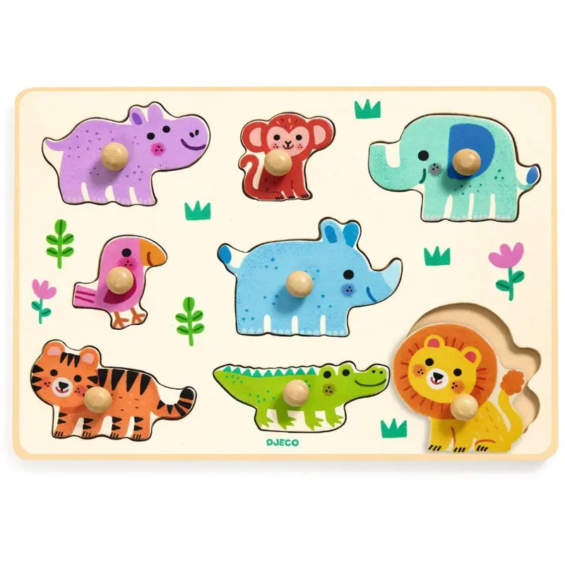 Djeco Hippo'n'co, Knoppuslespil 1