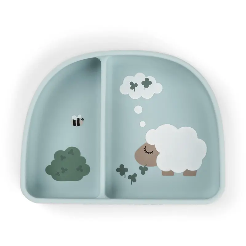 Donebydeer Tiny Farm Blue Stick&Stay Inddelt Skål 1