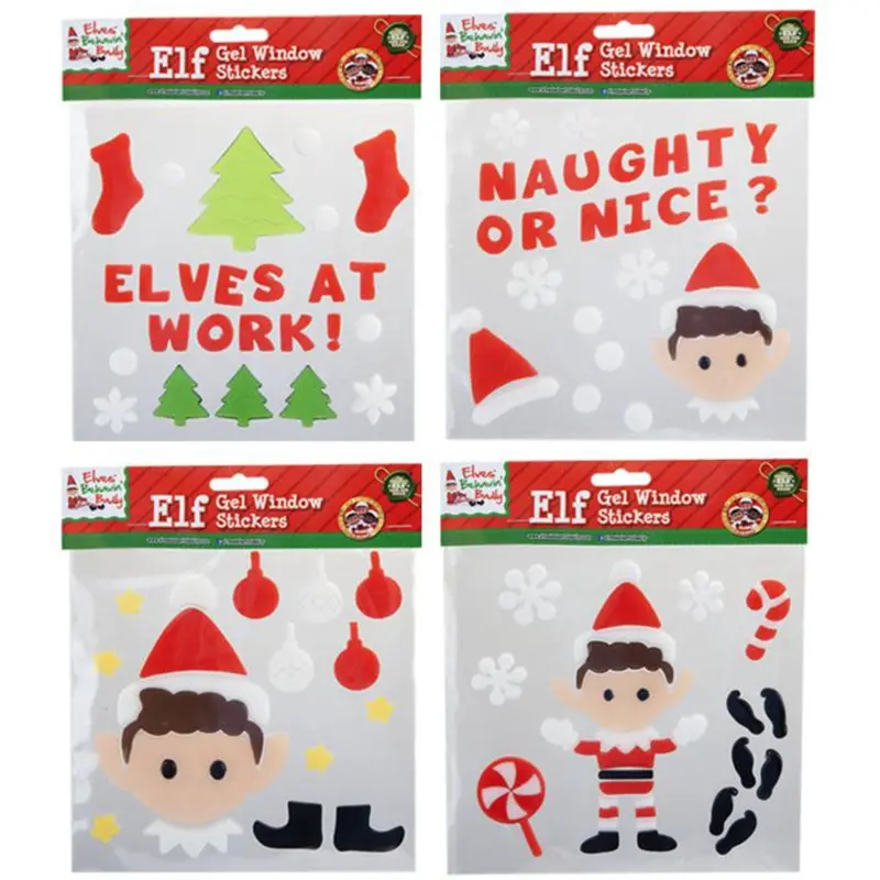 Elves Behavin' Badley Elf Gel Klistermærke Sæt 4 Asst. 1