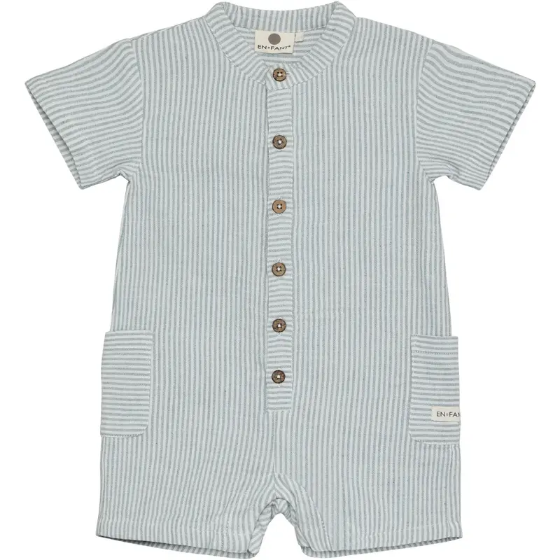 En Fant Citadel Playsuit Muslin Stripe 1