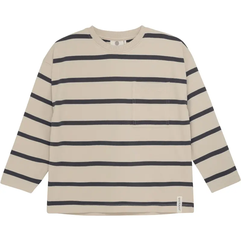 En Fant Ebony T-Shirt Ls Stripe Oversize 1