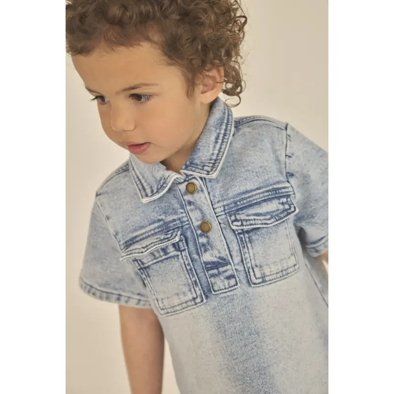 En Fant Light Blue Denim Kjole Denim 4