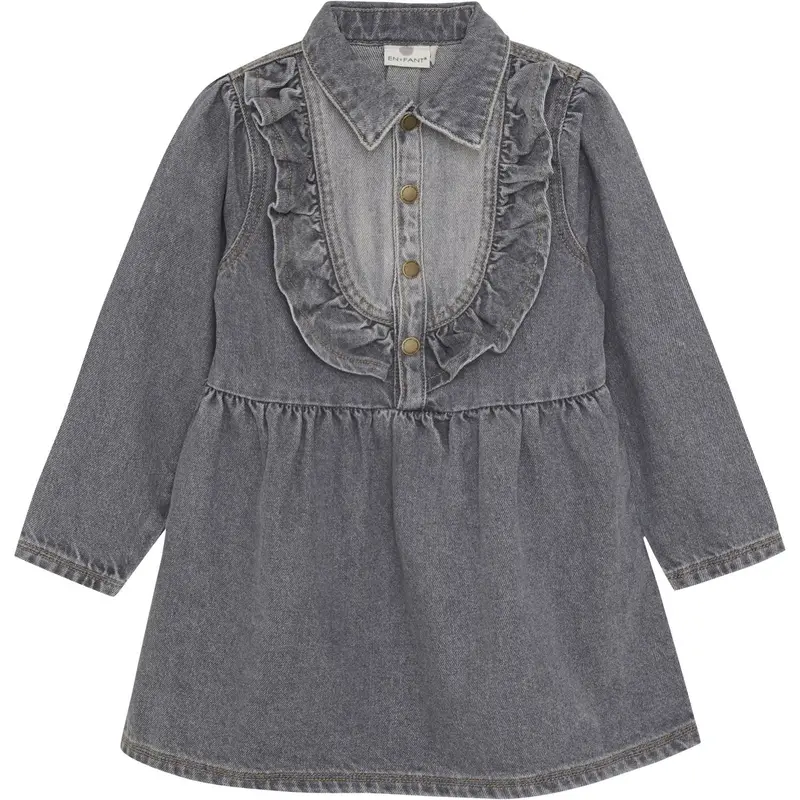En Fant Light Grey Denim Kjole Denim 1