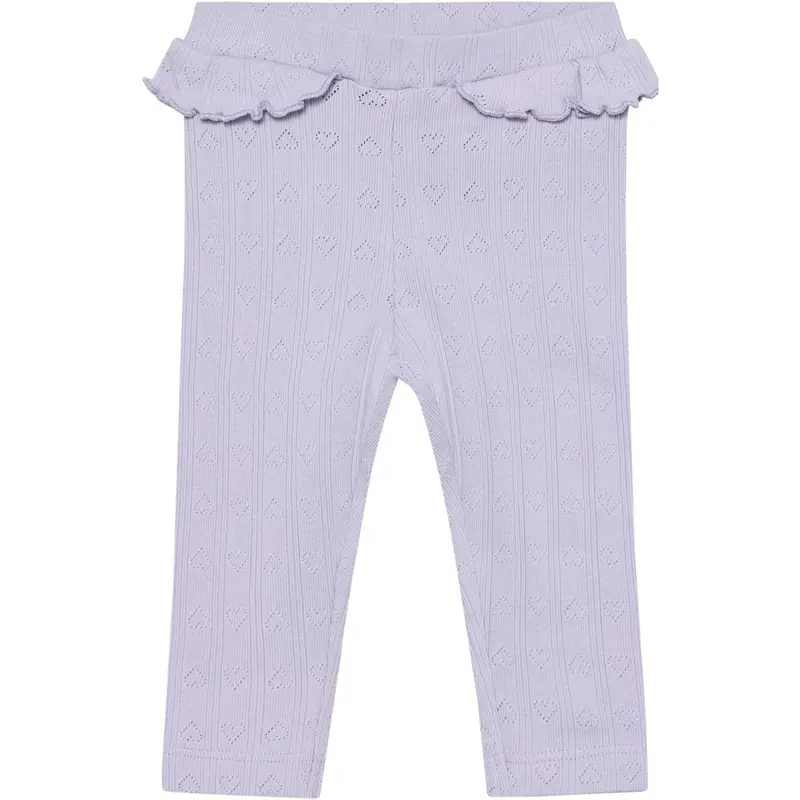 En Fant Purple Heather Leggings Pointelle 1