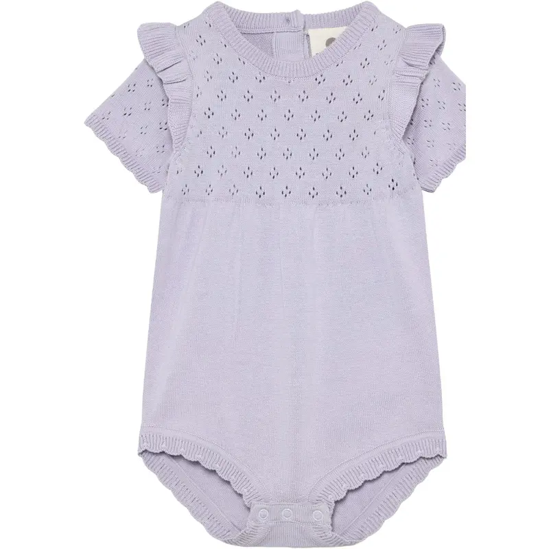En Fant Purple Heather Romper Strik 1