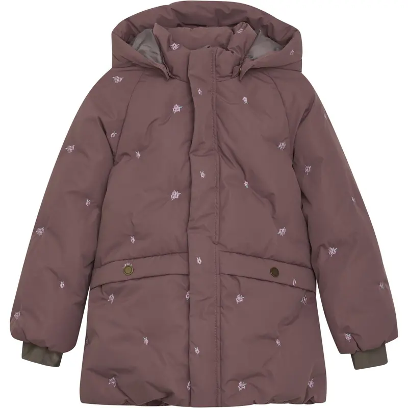 En Fant Rose Taupe Jakke Puffer W. Embroidery 1