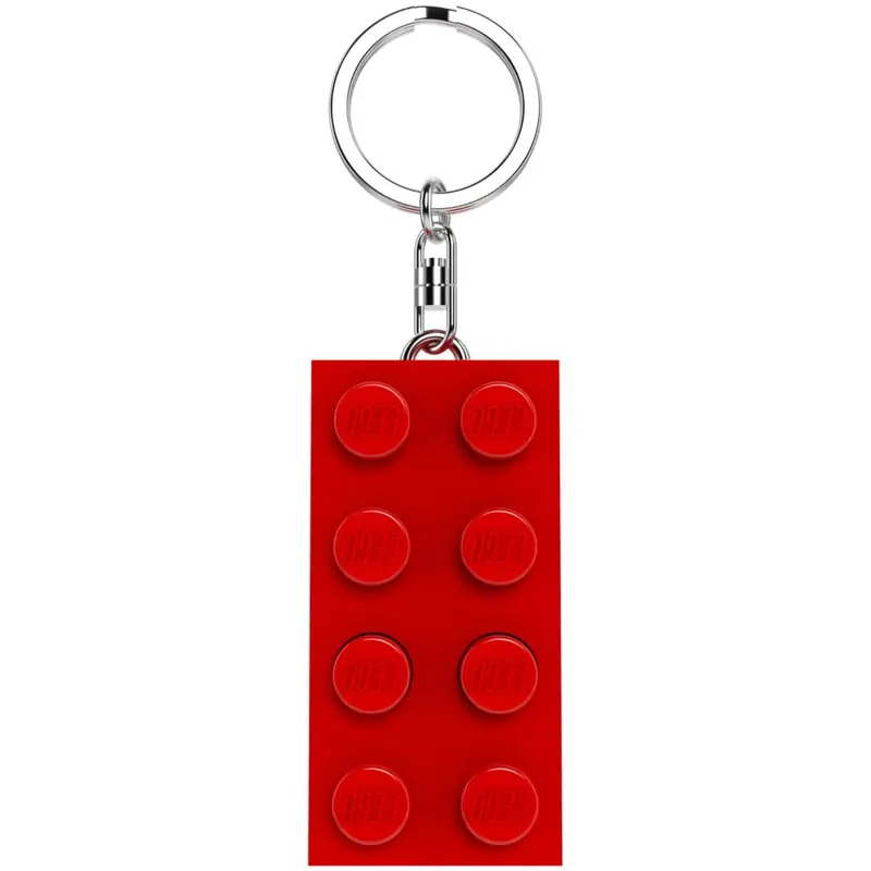 Euromic Lego® Minifigurines™ Nøglering Med Lys 2X4 Brick Red 1