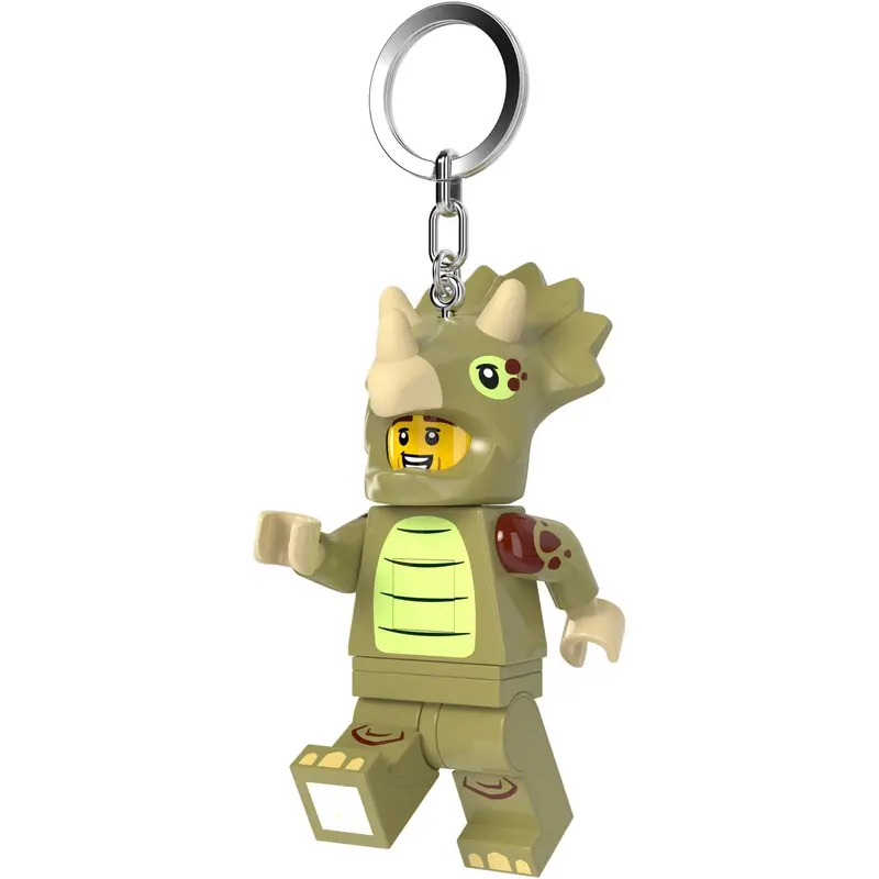 Euromic Lego® Minifigurines™ Nøglering Med Lys Triceratops Costume Fan 1