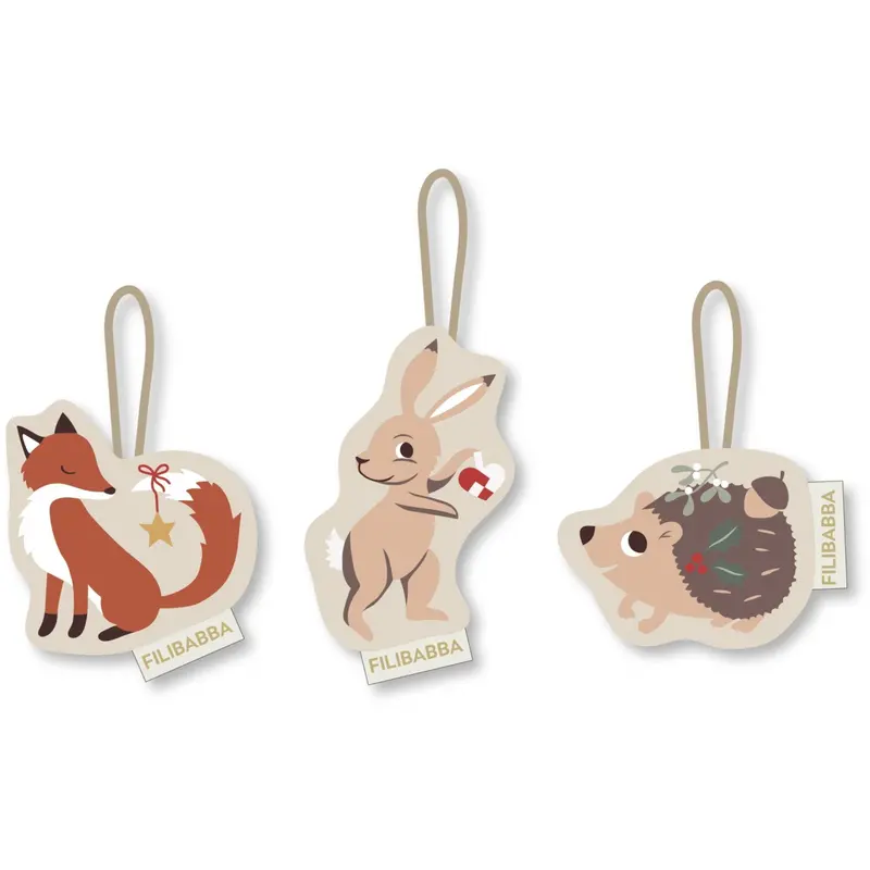 Filibabba Forest Friends Embroidered Winter Decorations Wonderful Winter 1