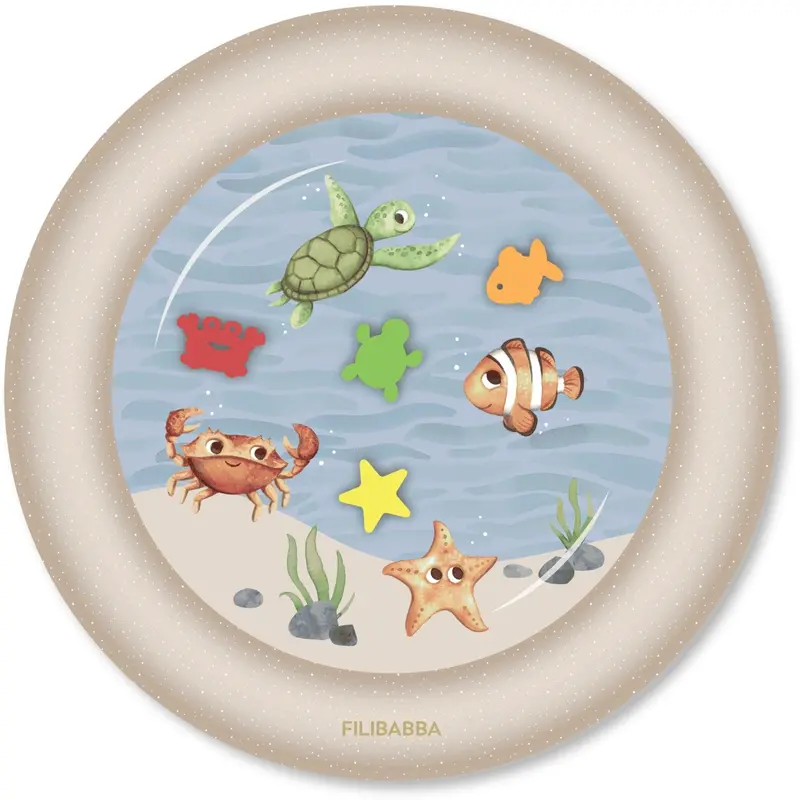 Filibabba Sea Friends Water Mat For Tummy Time 1