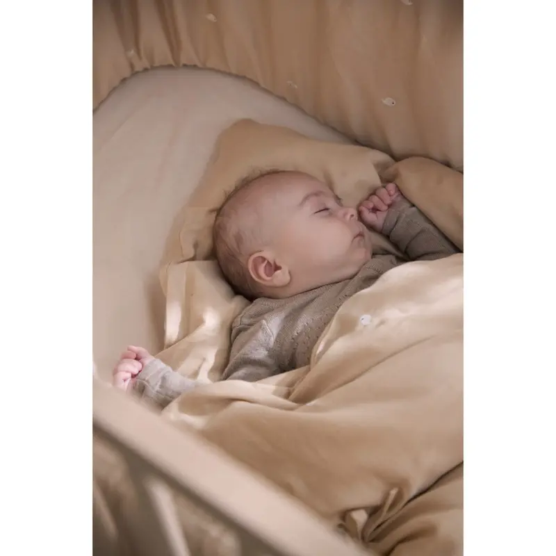 Filibabba Warm Grey Sengetøj Gots - Embroidered Christian The Whale 2