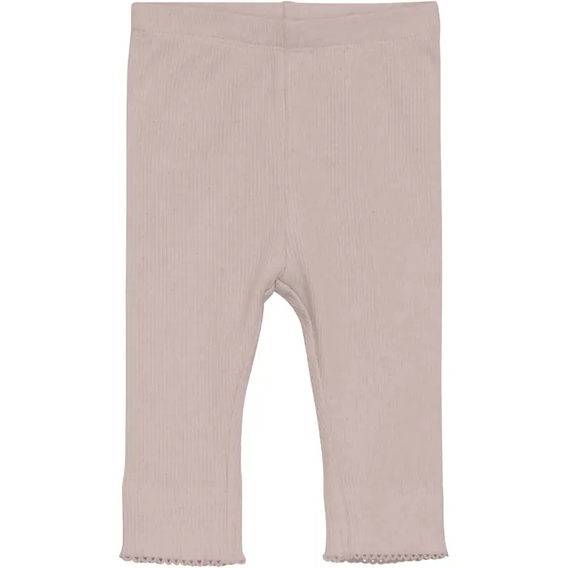 Fixoni Pale Mauve Melange Leggings Melange Rib 1