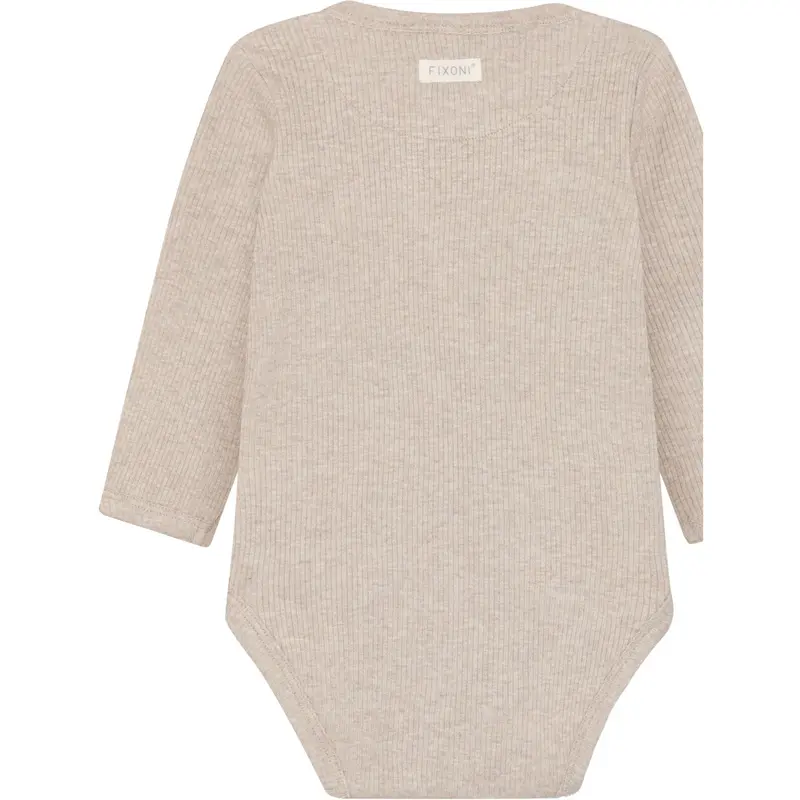 Fixoni Pure Cashmere Melange Slå-Om Body Ls Melange Rib 2