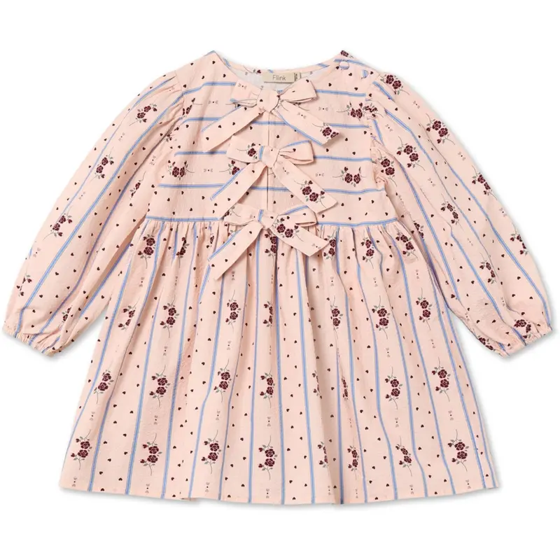 Fliink Chalk Pink Aop Colombe Ls Kjole 1