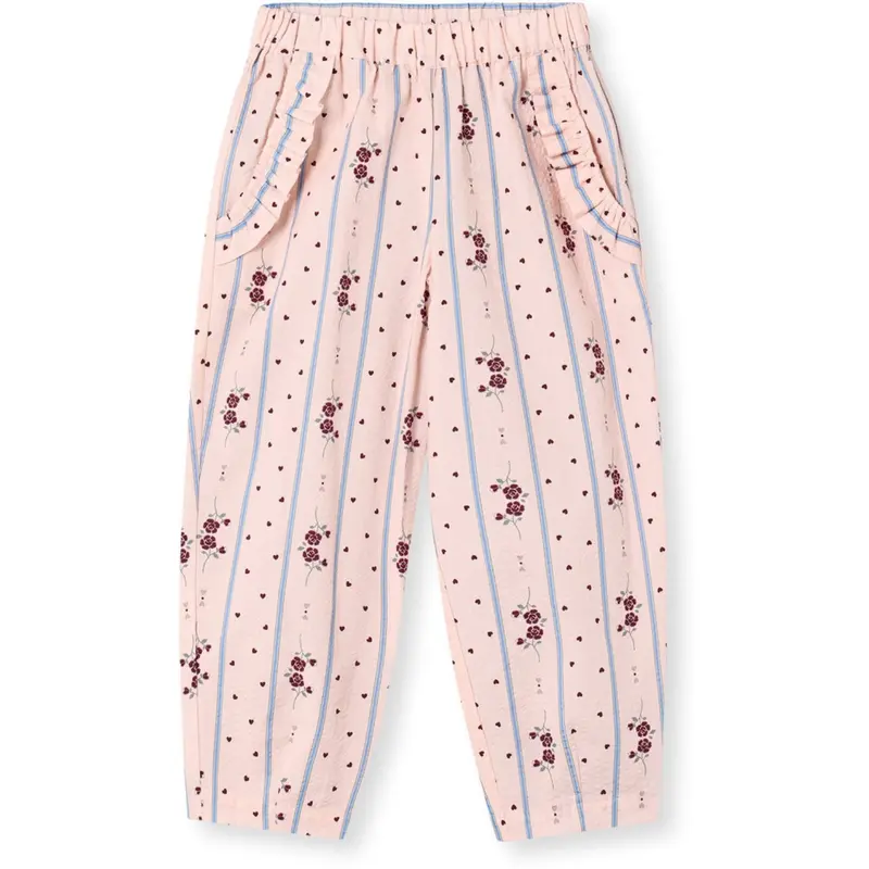 Fliink Chalk Pink Aop Colombe Ruffle Bukser 1