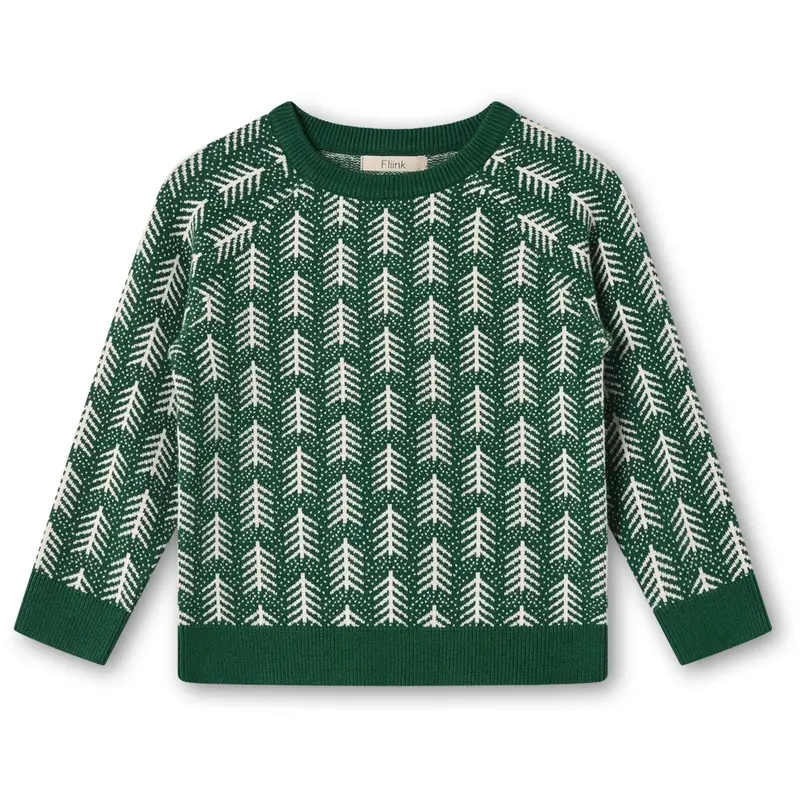 Fliink Hunter Green Benna Tree Pullover 1