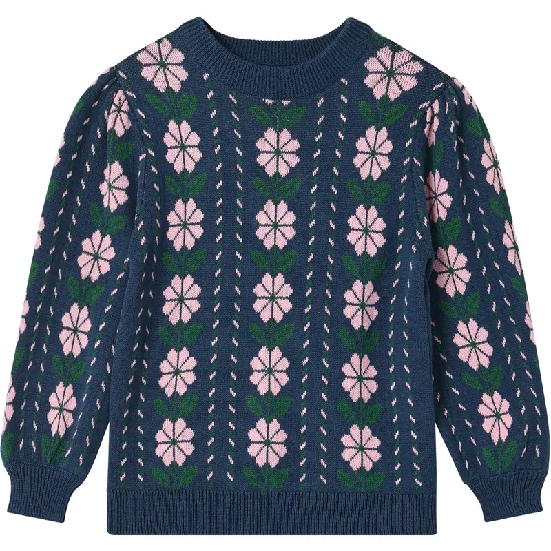 Fliink Insignia Blue Garden Strik Bluse 1
