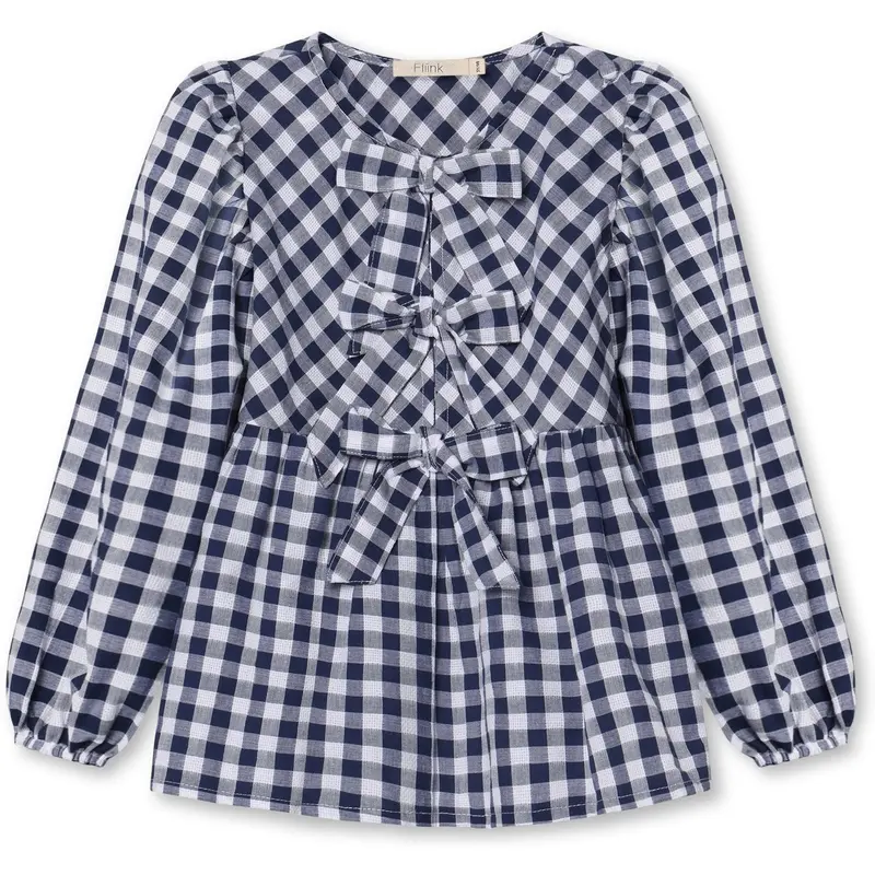 Fliink Insignia Sandshell Check Zorro Bluse 1