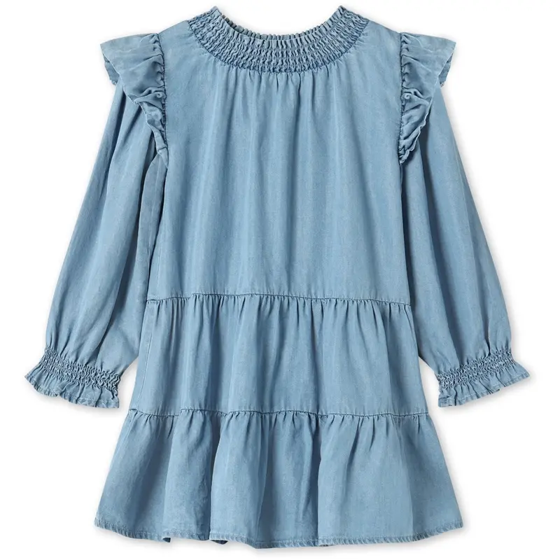 Fliink Light Denim Blue Hurlum Ls Kjole 1